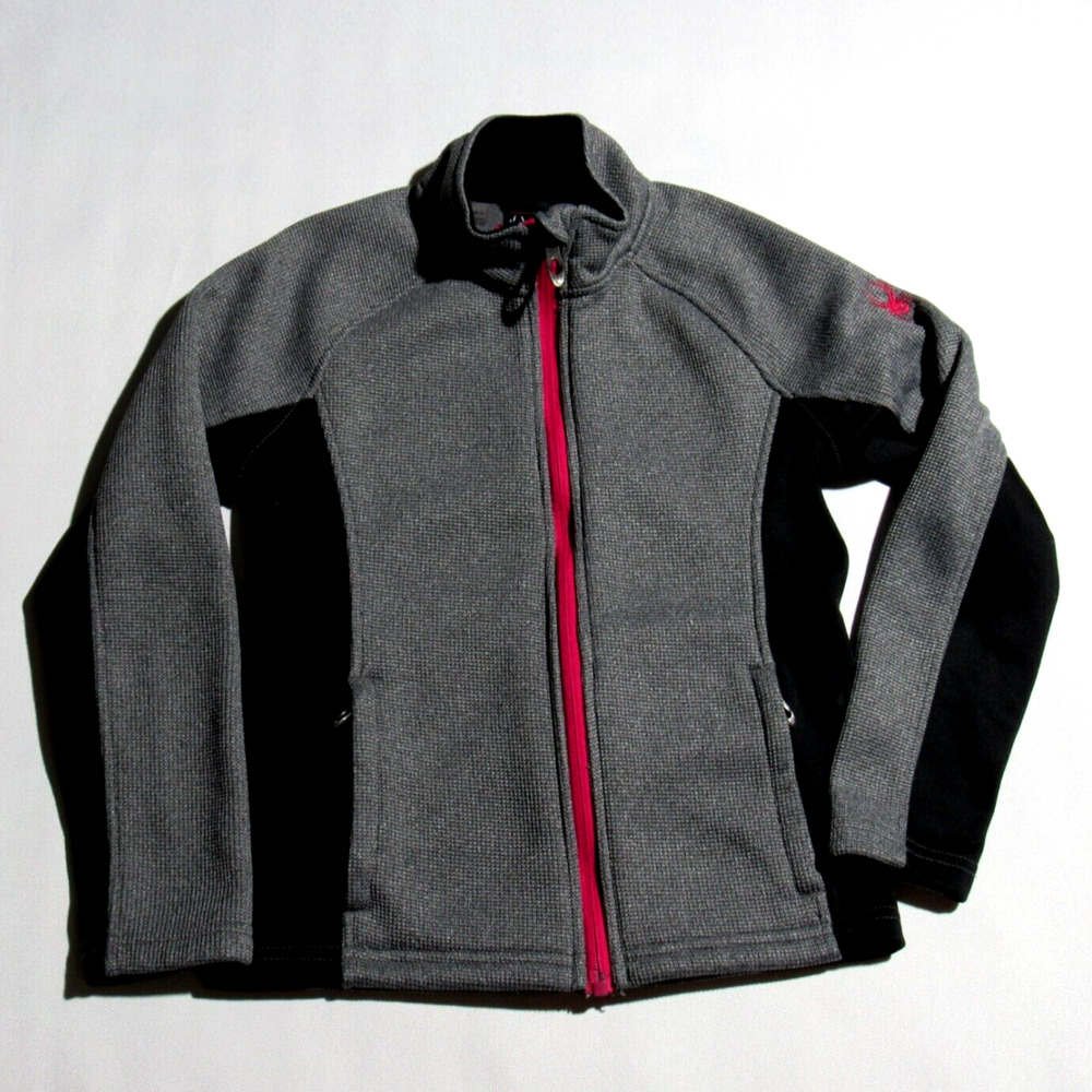 Spyder Sweater Kids Medium Heather Gray Full Zip Jacket Outdoor Girls